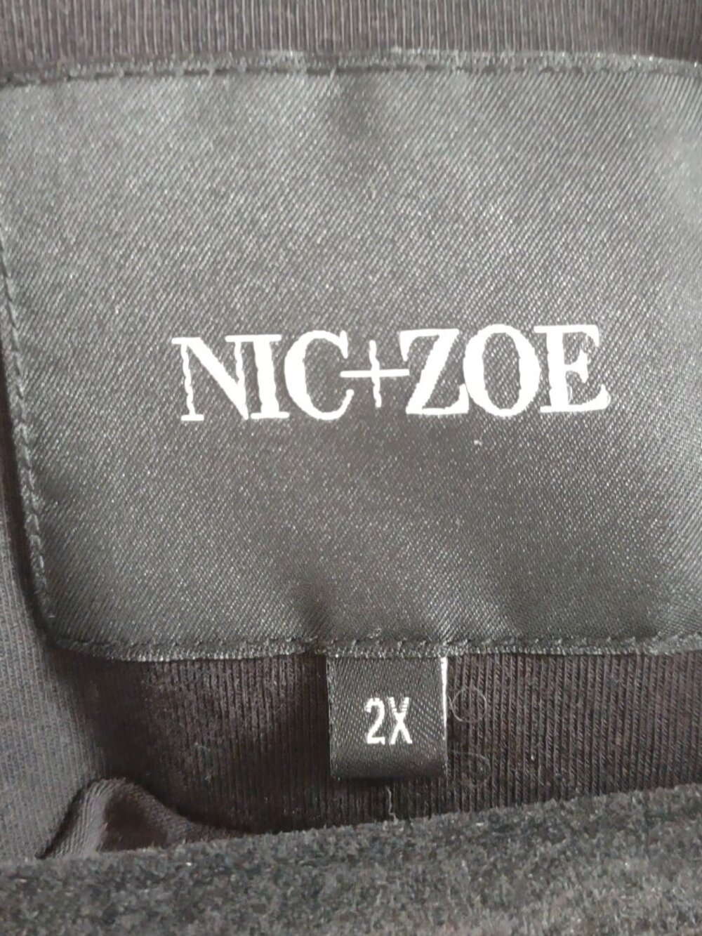 Nic+Zoe 3 button riding jacket - lightweight cotton stretch blazer plus size 2X - Picture 10 of 11